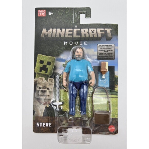 Minecraft Movie Steve 12” Action Figure Mattel 2024 New Film Character Toy - Picture 1 of 6